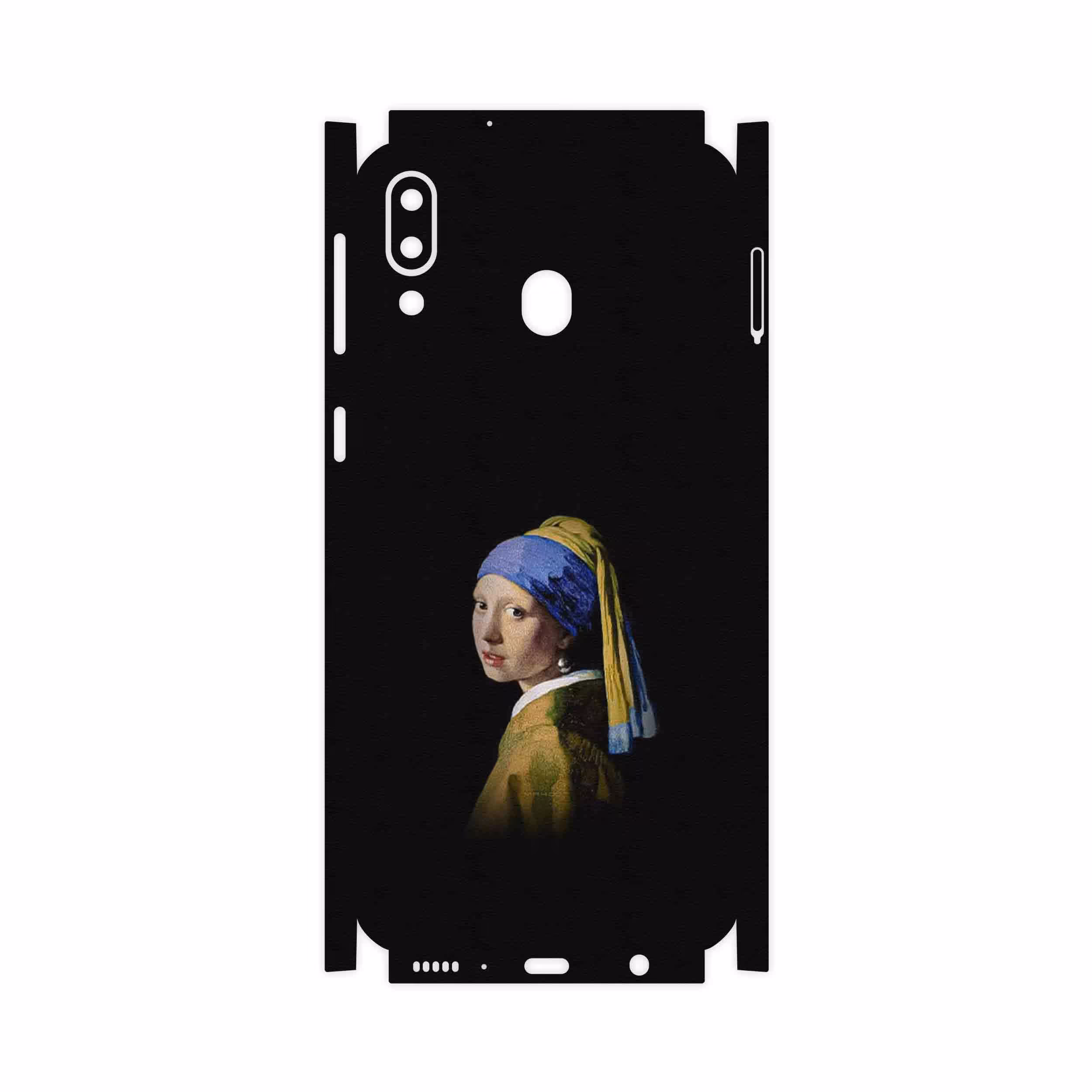 برچسب پوششی ماهوت مدل Girl with a Pearl Earring of Vermeer-FullSkin مناسب برای گوشی موبایل سامسونگ Galaxy M20