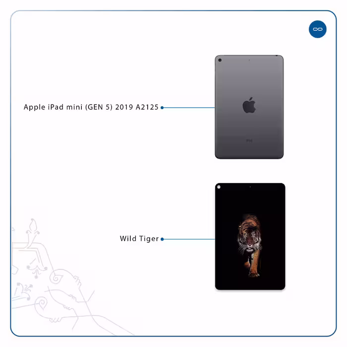 برچسب پوششی ماهوت مدل Wild Tiger مناسب برای تبلت اپل iPad mini (GEN 5) 2019 A2125