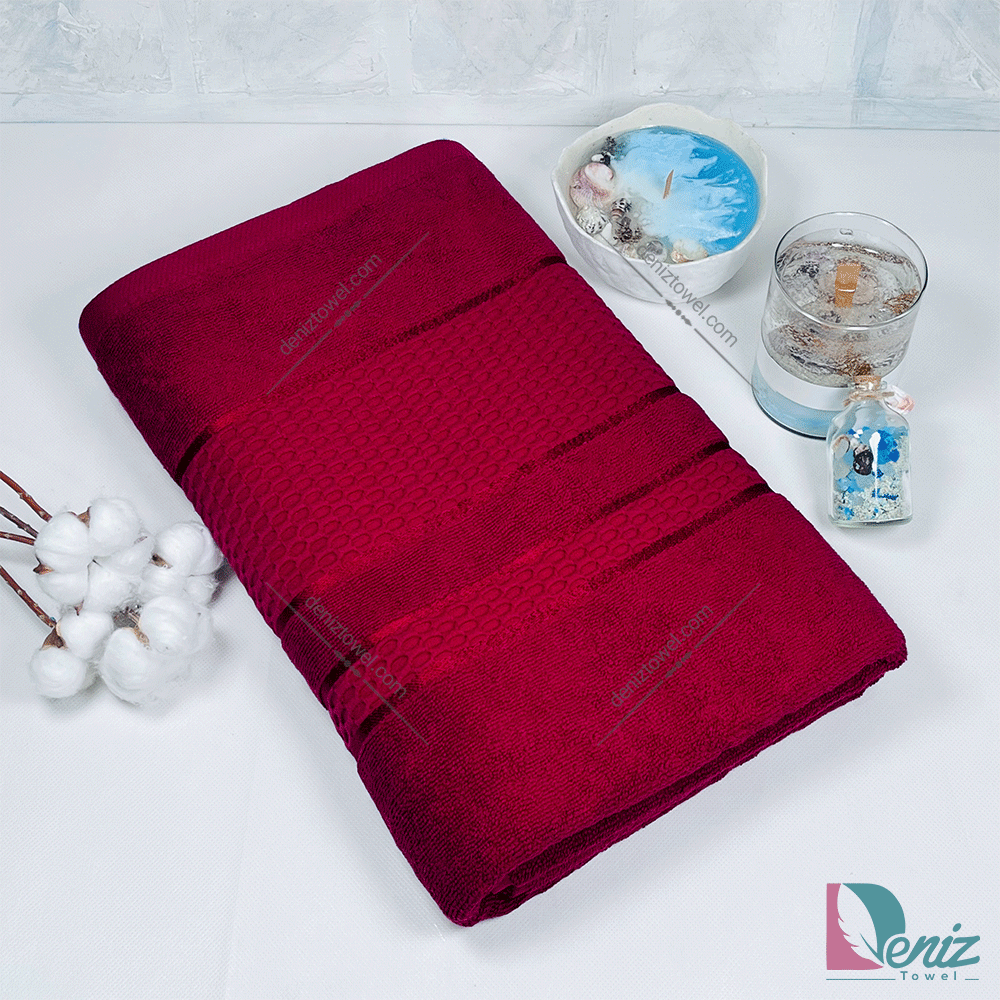 حوله حمامی منیل رنگ زرشکی