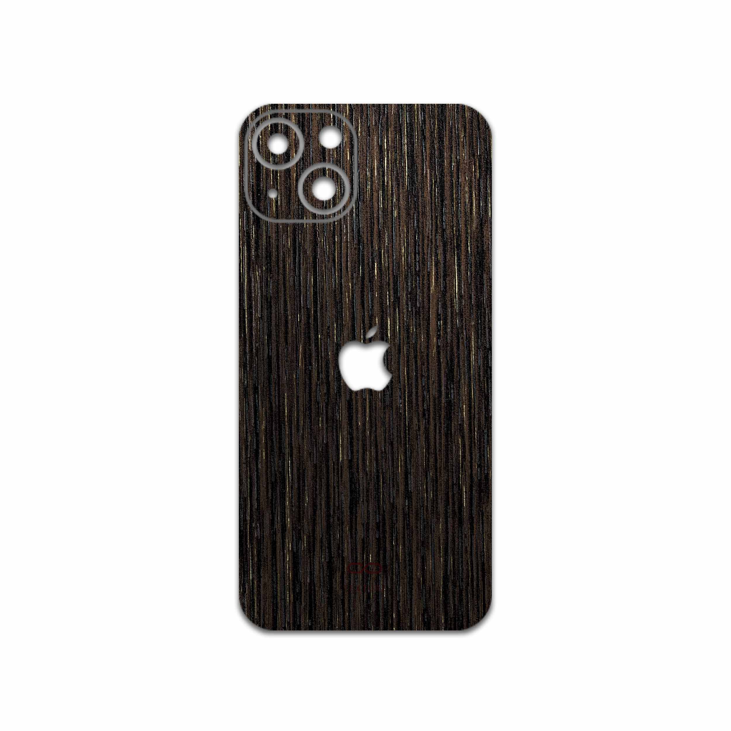 برچسب پوششی ماهوت مدل Dark-Gold-Stripes-Wood مناسب برای گوشی موبایل اپل iPhone 13