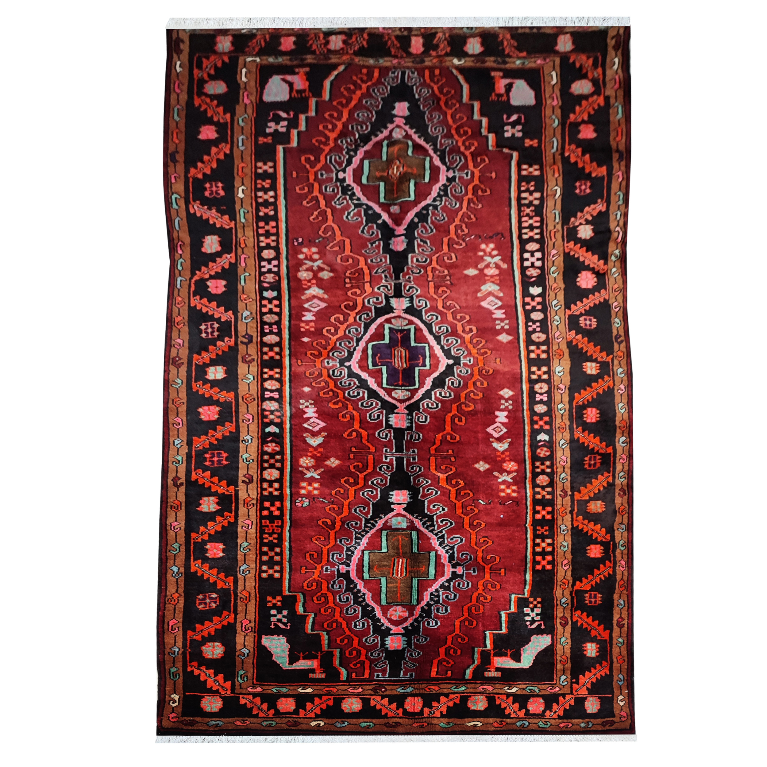 فرش قدیمی دستبافت چهار متری مدل MG215