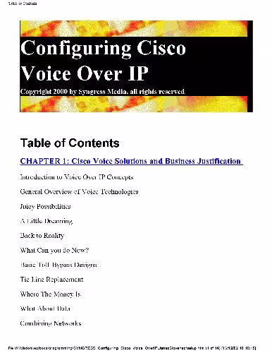 خرید و دانلود نسخه کامل کتاب VOIP. Configuring Cisco Voice over IP