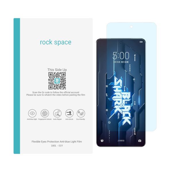 گلس شیائومی black shark 5 مدل نانو هیدروژل آنتی بلو برند راک اسپیس کد S