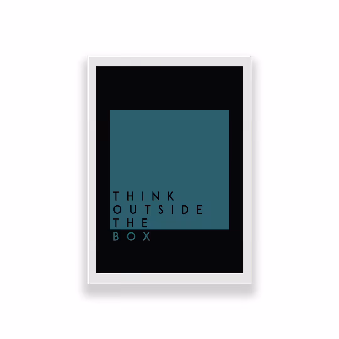 تابلو طرح انگیزشی مدل Think outside the box
