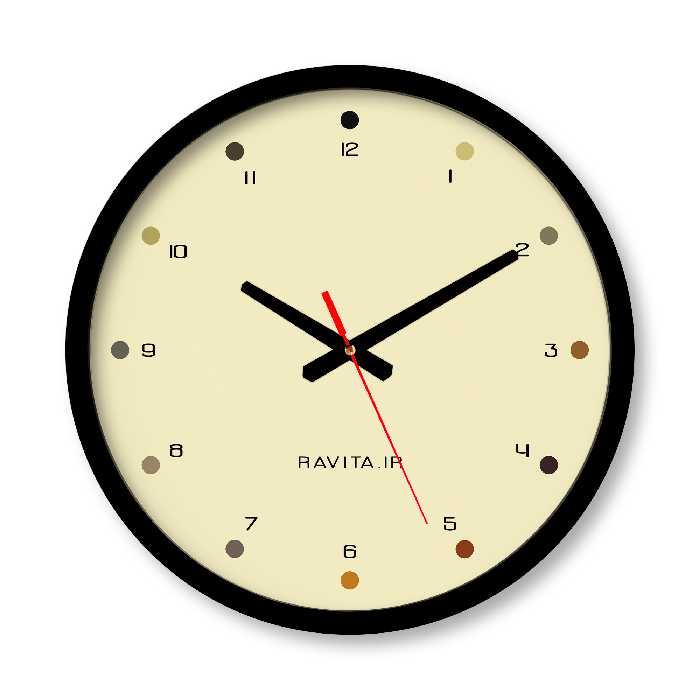 ساعت دیواری بزرگ راویتا طرح Minimal Color کد 3637
