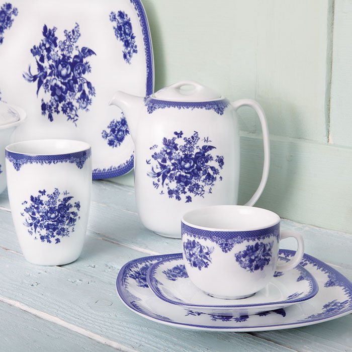  سرویس چینی 98 پارچه کامل چینی زرین ایران سری کواترو مدل فلورانس درجه عالی