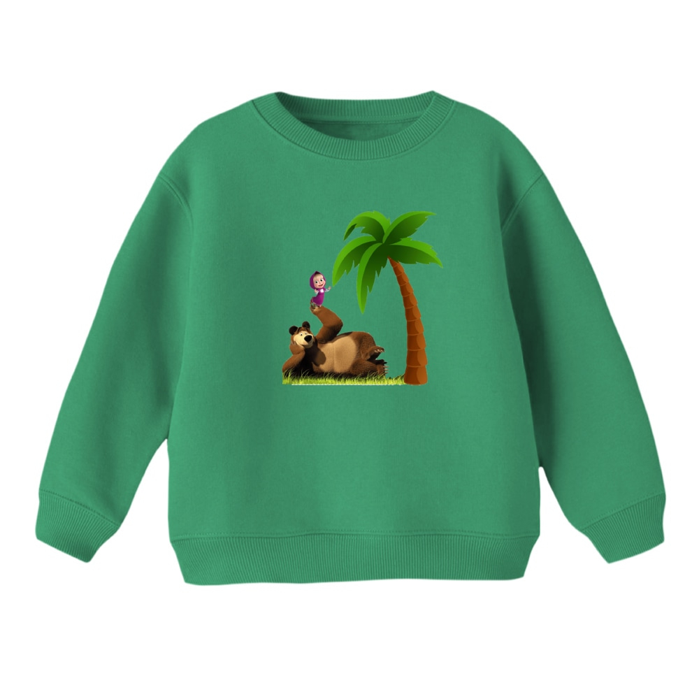 سویشرت بچگانه مدل ماشا رنگ سبز