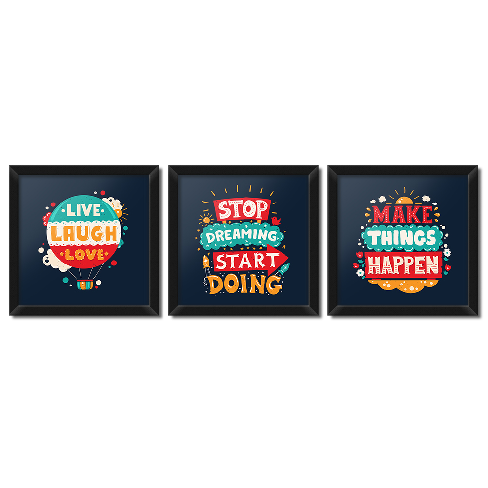 تابلو فنچ آرت طرح Start کد QT102IJK مجموعه 3 عددی