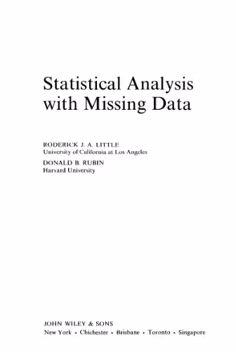 خرید و دانلود نسخه کامل کتاب Statistical analysis with missing data