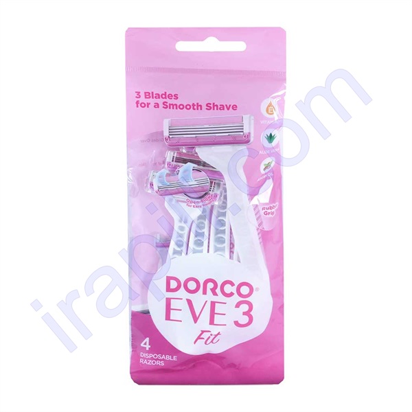 خودتراش زنانه 3 لبه مدل EVE 3 FIT دورکو بسته 4 عددی