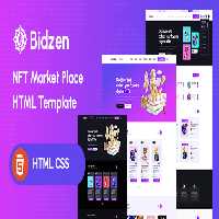 دانلود قالب HTML فروشگاه ان اف تی Bidzen