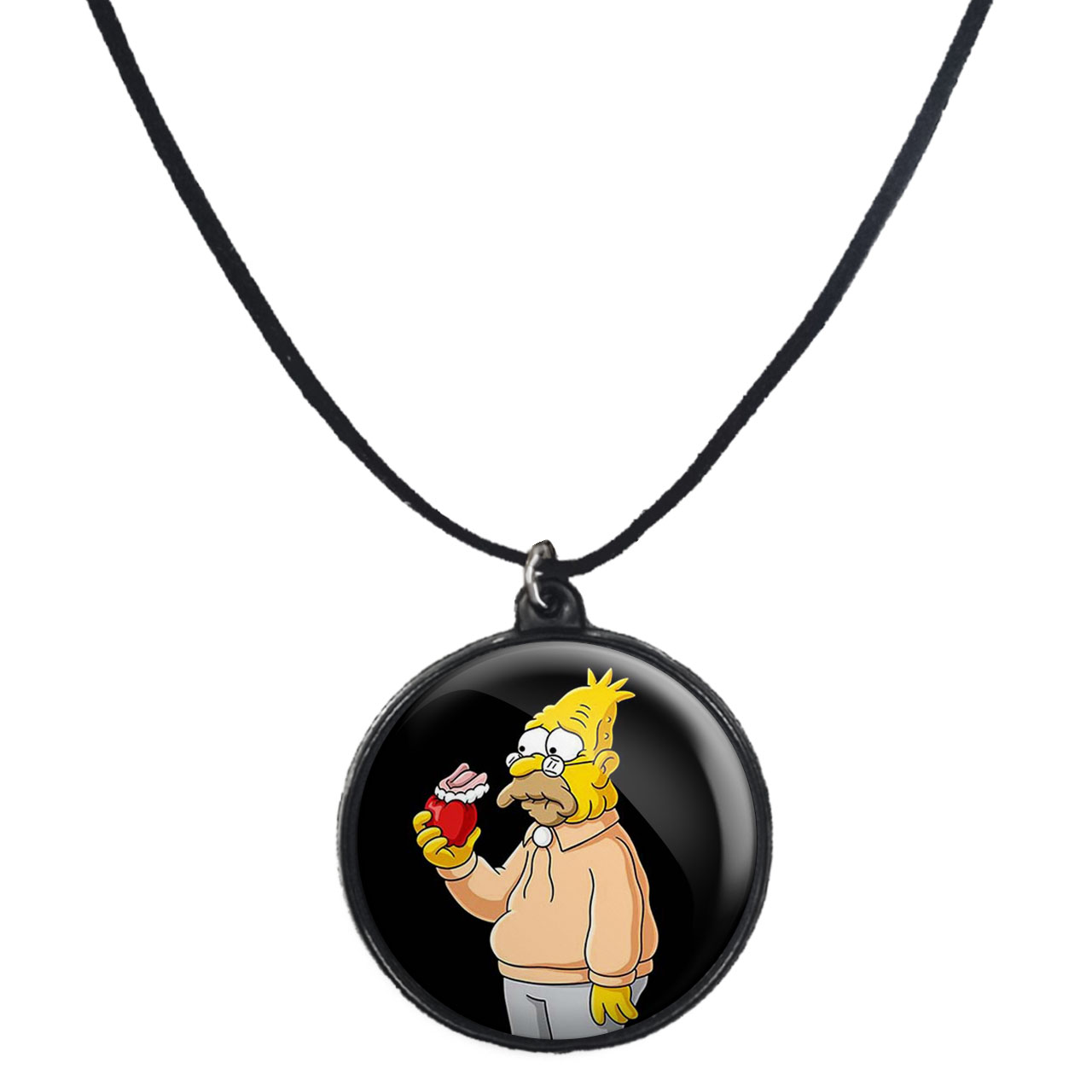 گردنبند پرمانه طرح سیمپسون ها کد pmb.1775 مدل دو طرفه
