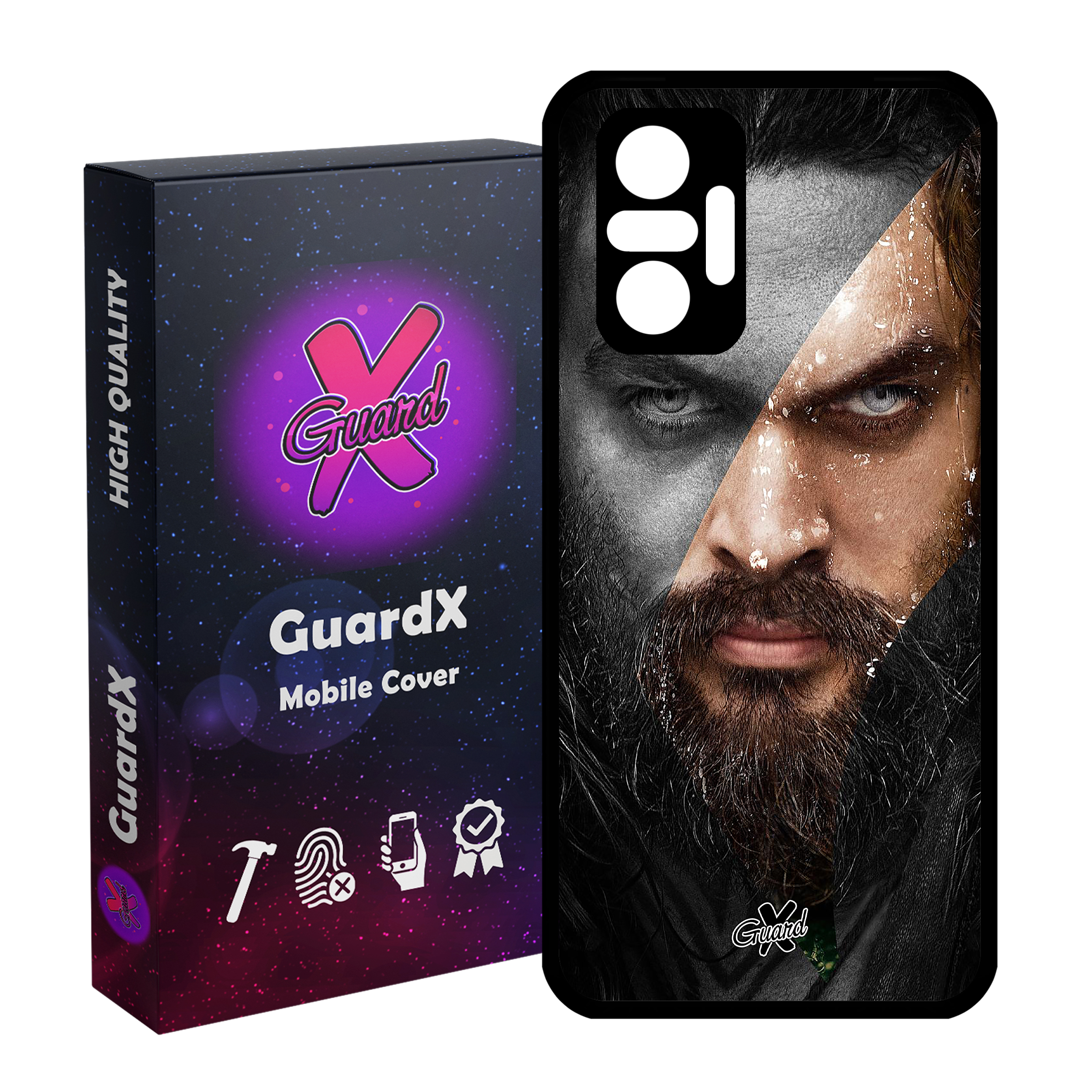 کاور گارد ایکس طرح Aqua Man مدل Glass10362 مناسب برای گوشی موبایل شیائومی Redmi Note 10 Pro / Note 10 Pro Max