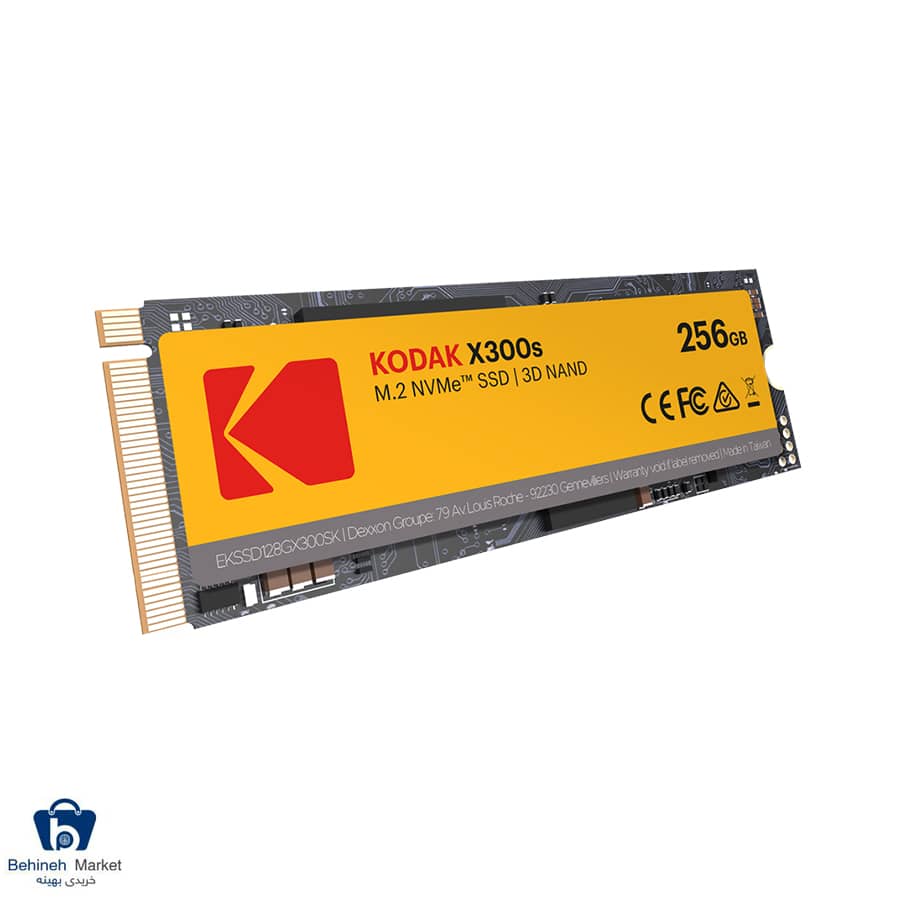 حافظه اس اس دی اینترنال کداک مدل X300s PCIe Gen3x4 M.2 2280 256GB