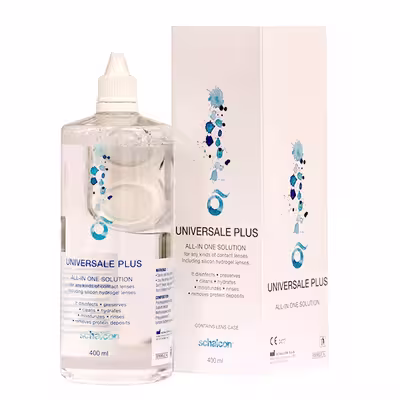 محلول شستشوی لنز شالکون مدل Universal Plus حجم 400 میلی لیتر