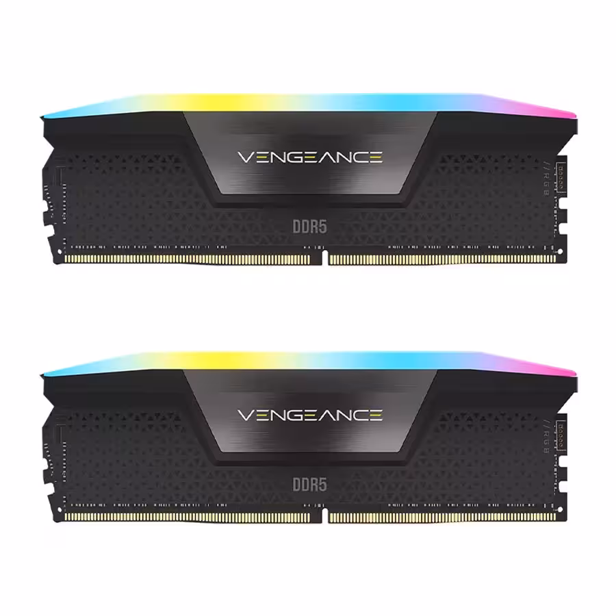 رم دسکتاپ DDR5 دو کاناله 6600 مگاهرتز CL38 کورسیر مدل VENGEANCE RGB ظرفیت 32 گیگابایت
