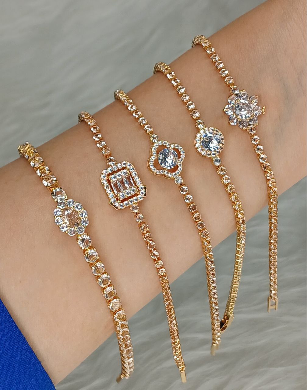 دستبند تنیسی تک نگین