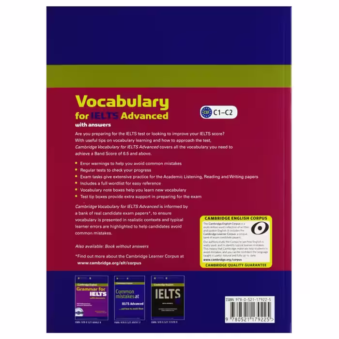 کتاب Vocabulary For IELTS اثر Pauline Cullen انتشارات سپاهان 2 جلدی 