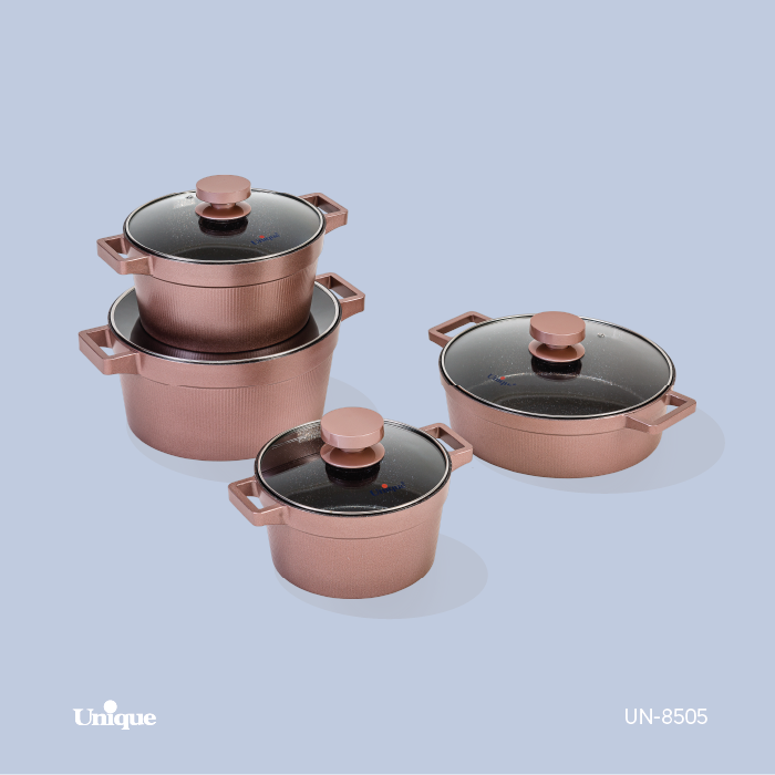 سرویس 8 پارچه رزگلد دیاموند یونیک کد محصول: UN-8505