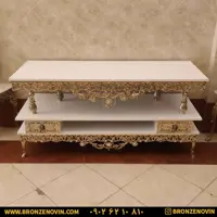 میز تلویزیون برنز مدل گل رز سنگین طول 140 کد 9412