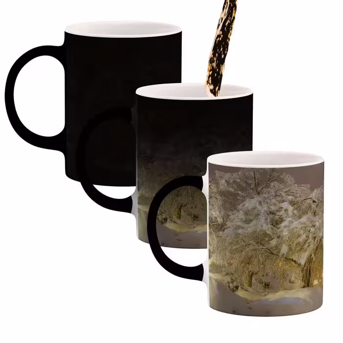 ماگ حرارتی کاکتی طرح منظره برفی مدل mgh15077