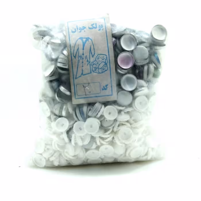 پوکه پلاستیکی دکمه پارچه ای سایز 22 (بسته 500 عددی)