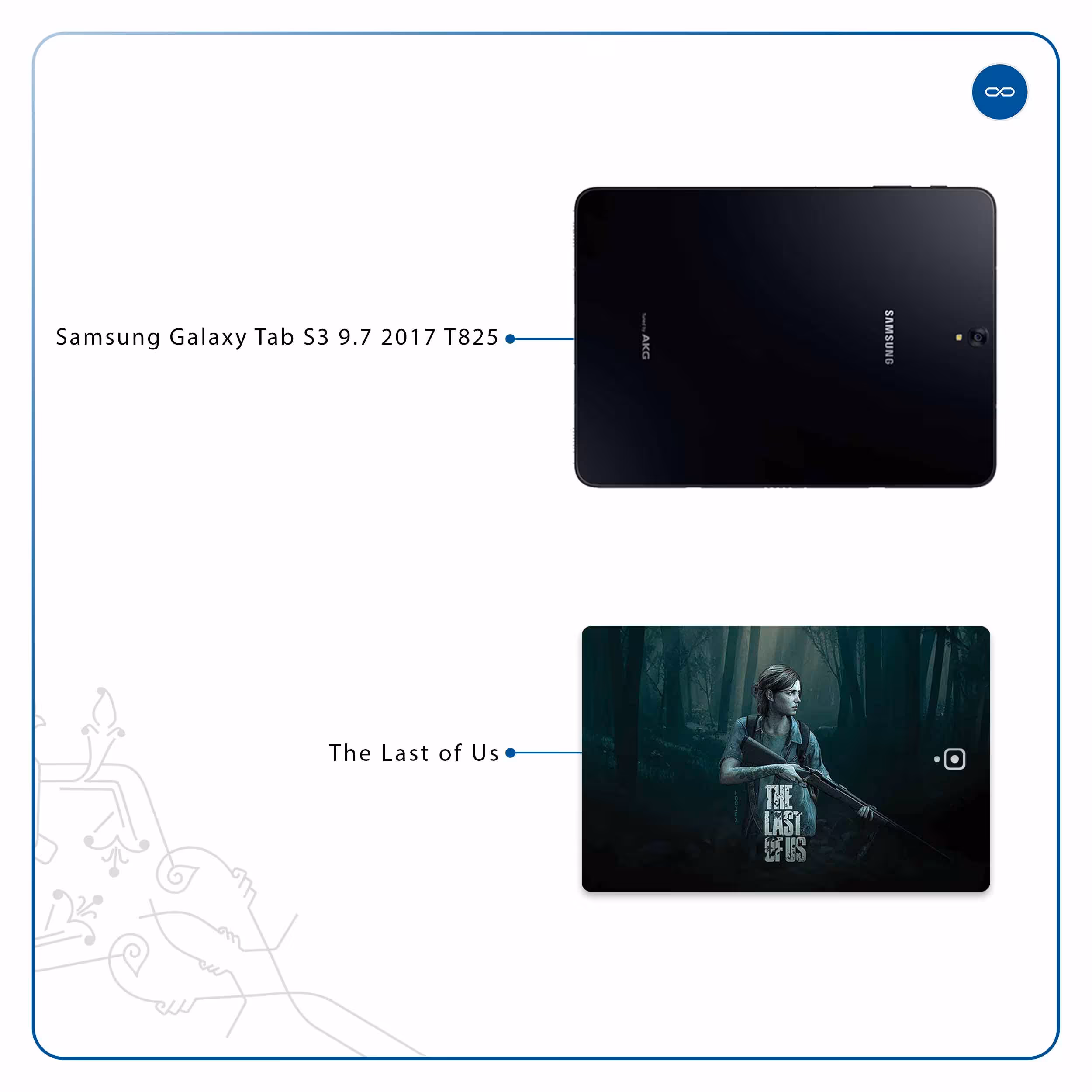 برچسب پوششی ماهوت مدل The Last of Us مناسب برای تبلت سامسونگ Galaxy Tab S3 9.7 2017 T825