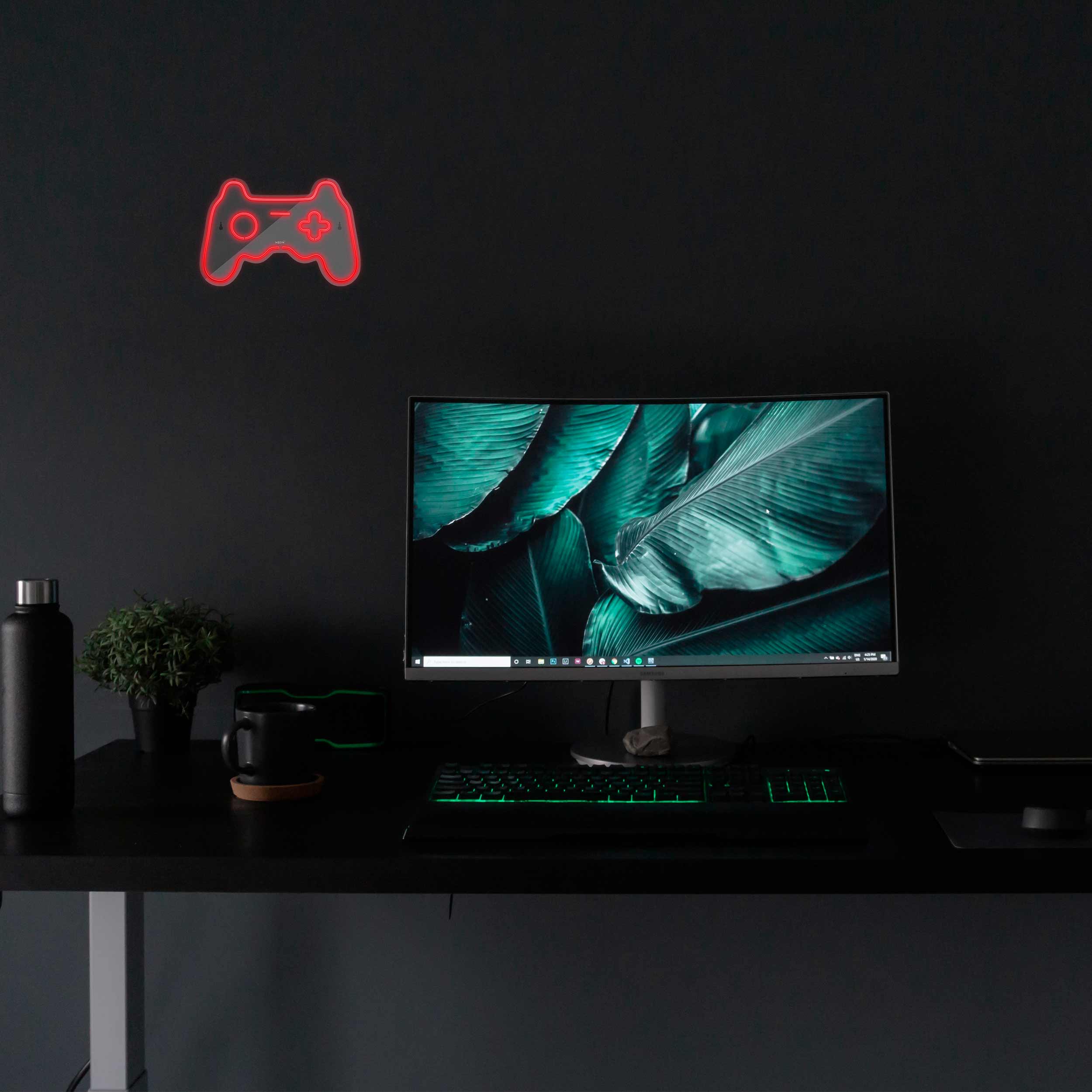 چراغ دیواری نئون دیزاین طرح Game-Controller