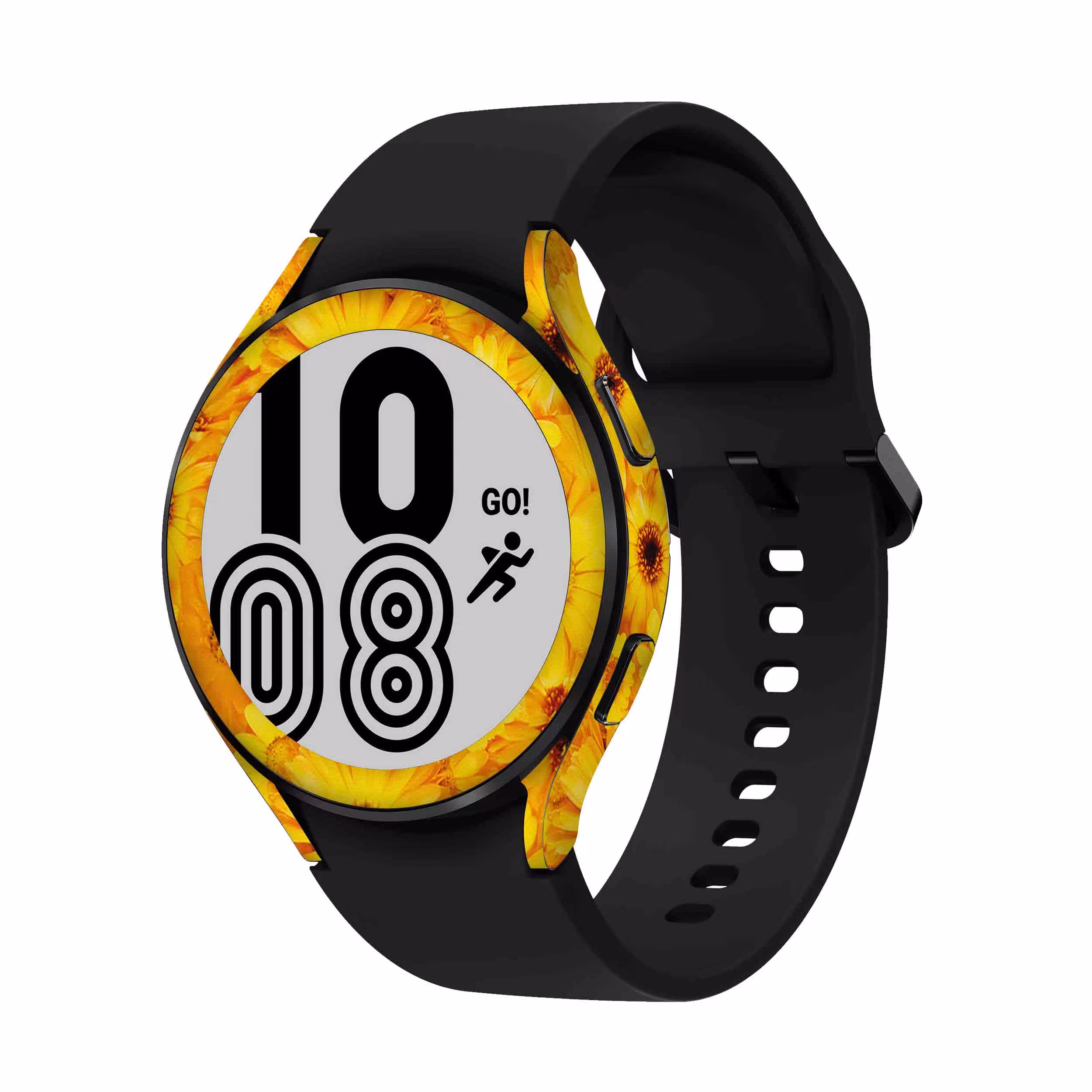 برچسب ماهوت طرح Yellow Flower مناسب برای ساعت هوشمند سامسونگ Watch4 44mm