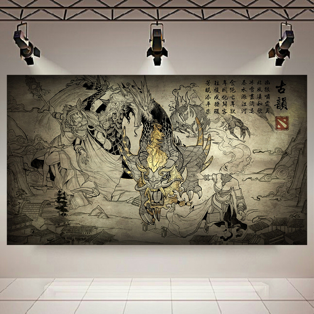 تابلو بوم طرح Dota 2 مدل افسانه اژدها کد AR6460