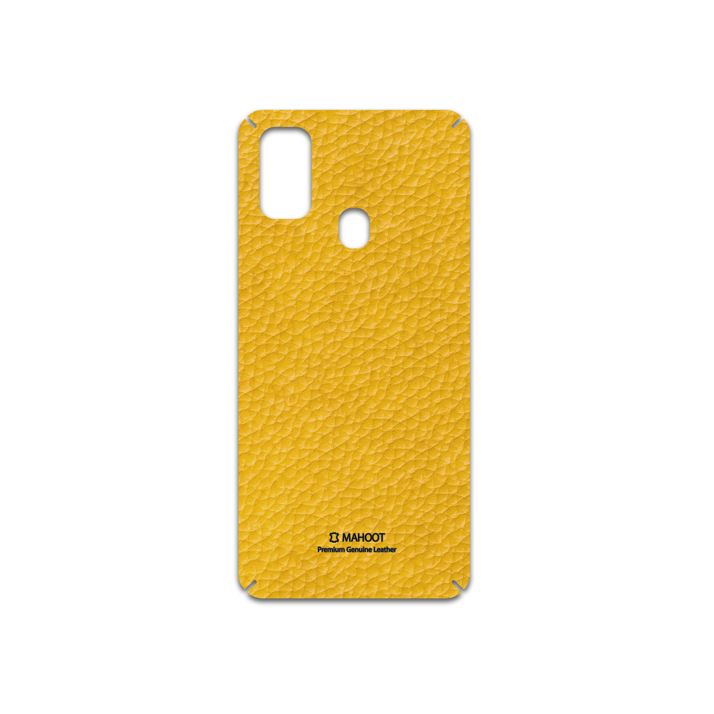برچسب پوششی ماهوت مدل Mustard-Leather مناسب برای گوشی موبایل سامسونگ Galaxy M21