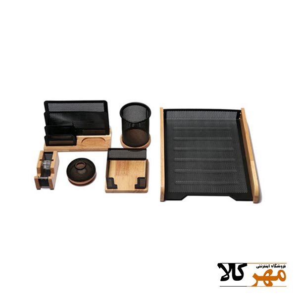 ست روميزي 6 تکه بدون کازيه چوب فلز