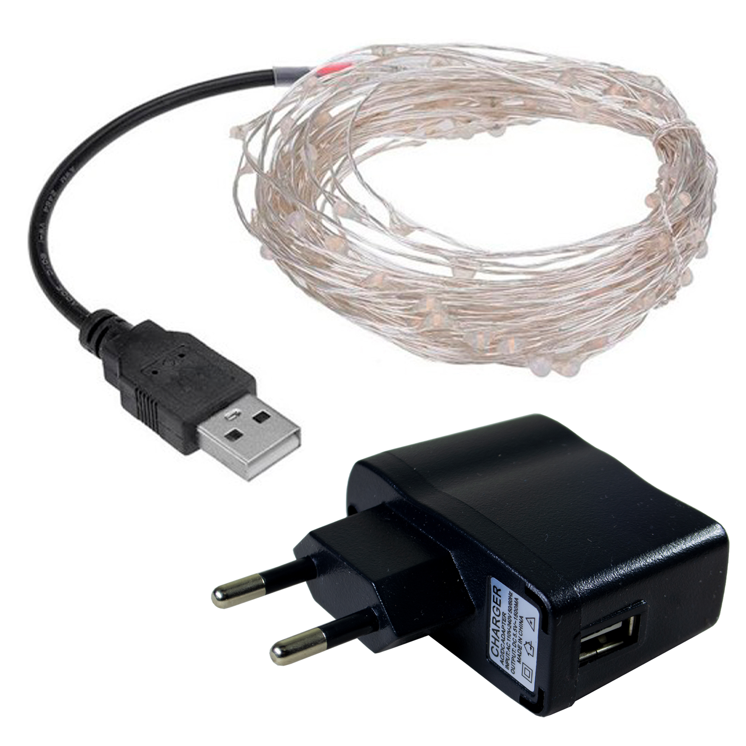 ریسه ال ای دی مدل SM-01 طول 10 متر به همراه آداپتور برق