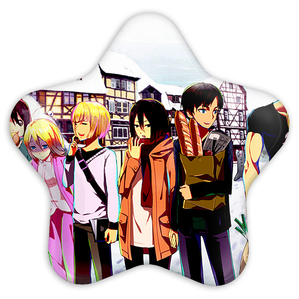 پیکسل خندالو طرح ارن و میکاسا انیمه اتک آن تایتان مدل ستاره ای کد 10978