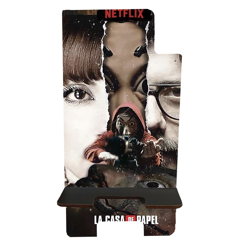 پایه نگهدارنده گوشی موبایل طرح سریال Money Heist خانه کاغذی مدل hn12