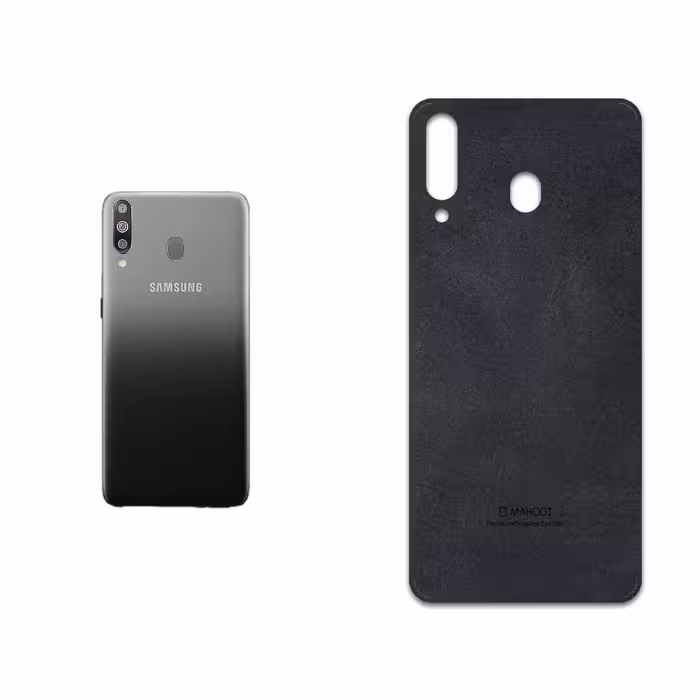 برچسب پوششی ماهوت مدل Graphite Buffalo Leather مناسب برای گوشی موبایل سامسونگ Galaxy M30