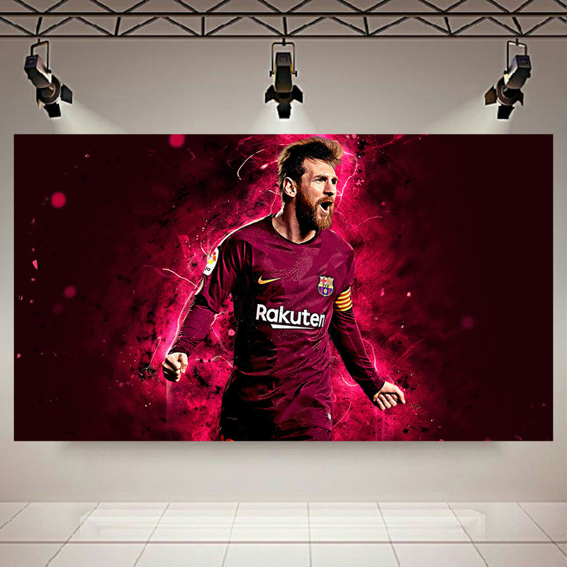 تابلو شاسی طرح فوتبال مدل لیونل مسی کد AR7780 | دنیای قاب