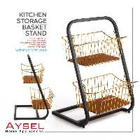 جای سیب زمینی پیاز مدل استار آیسل رنگ طلایی