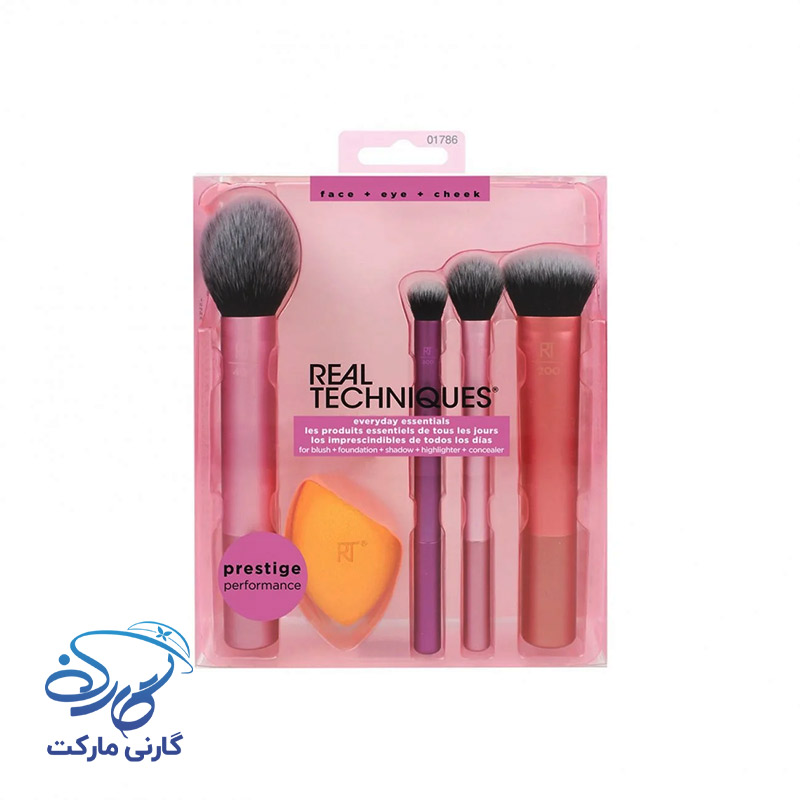 ست براش 4 عددی و پد آرایشی ریل تکنیک Prestige Performance