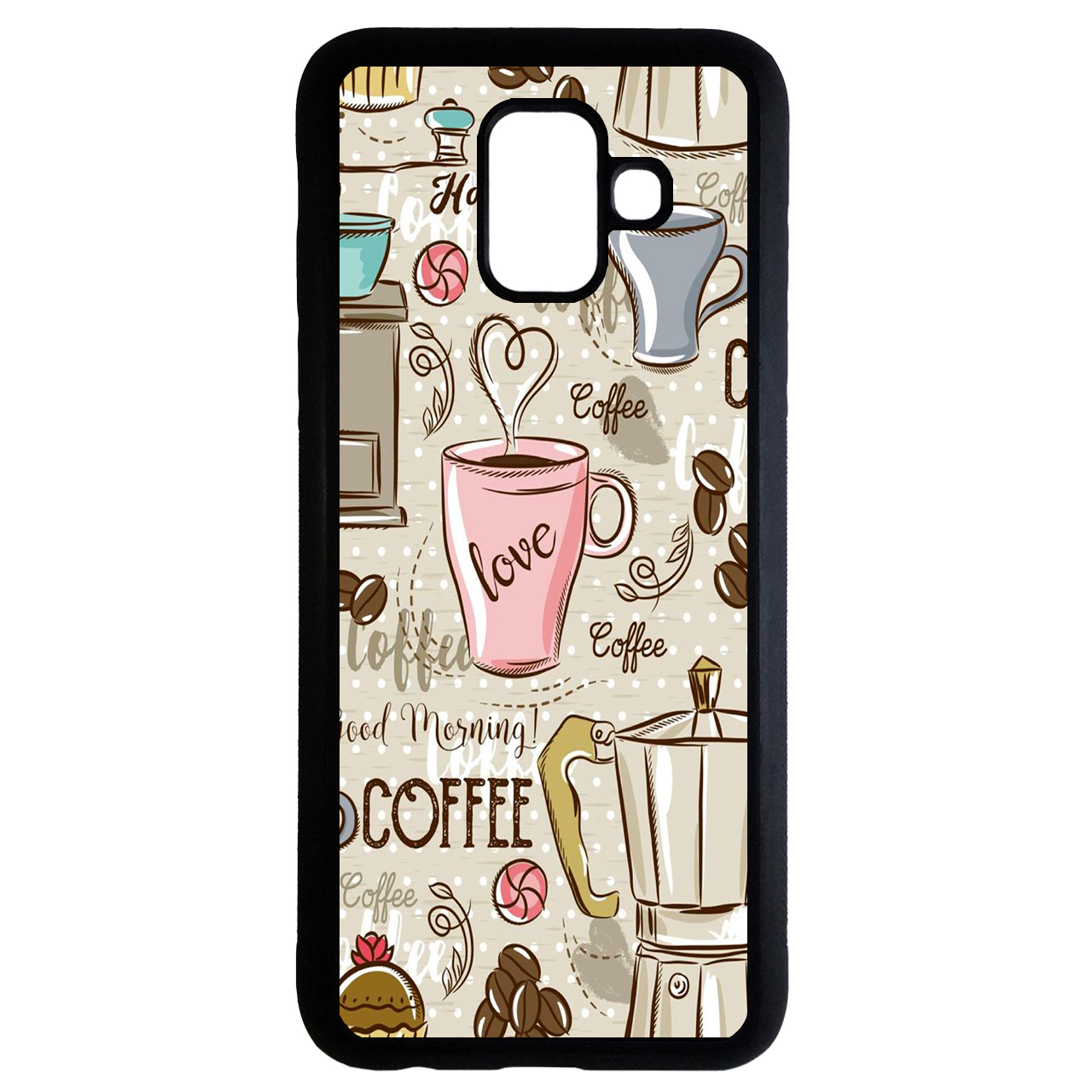 کاور طرح قهوه کد 1105408719 مناسب برای گوشی موبایل سامسونگ galaxy a6 plus