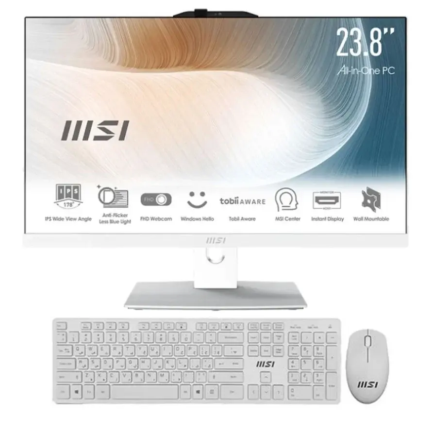 کامپیوتر همه کاره (All In One) 23.8 اینچ ام اس آی AM242P 12M i5-1235U/16GBDDR5/500GBSSD/Intel Iris Xe Graphics