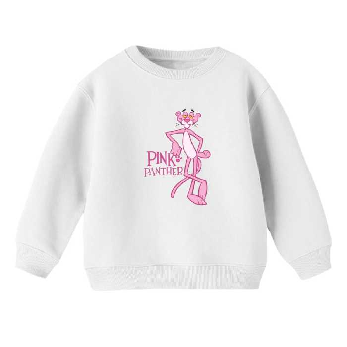 سویشرت بچگانه مدل پلنگ صورتی کد 2 رنگ سفید