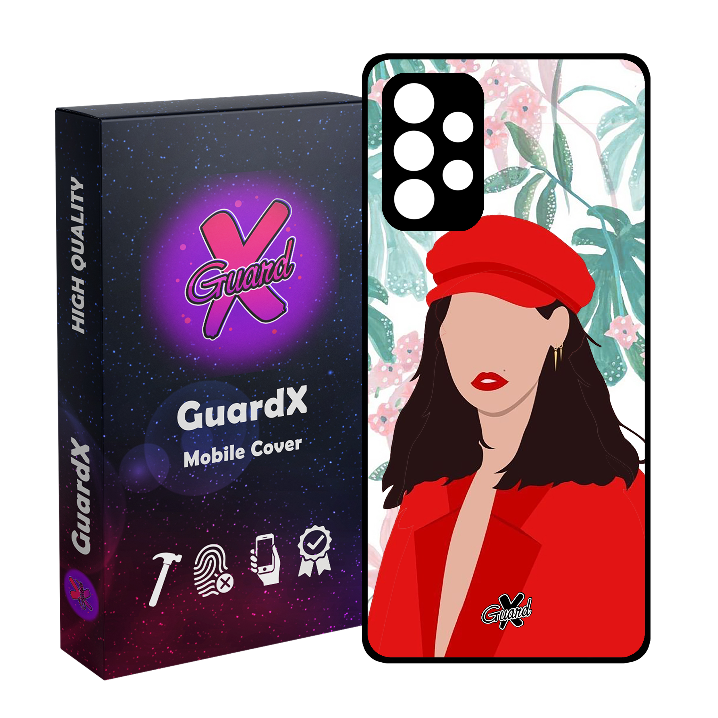 کاور گارد ایکس طرح Girl مدل Glass10374 مناسب برای گوشی موبایل سامسونگ Galaxy A32 5G