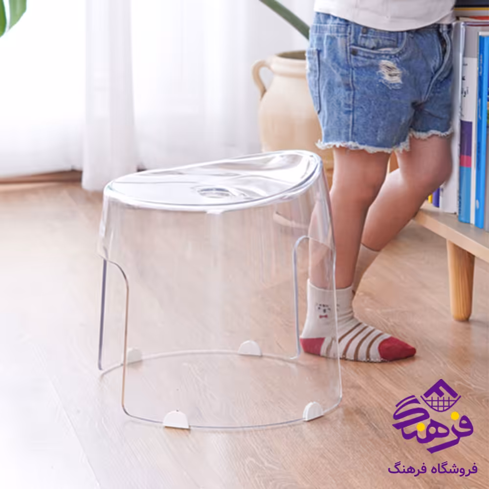 صندلی حمام هومکت متوسط شفاف