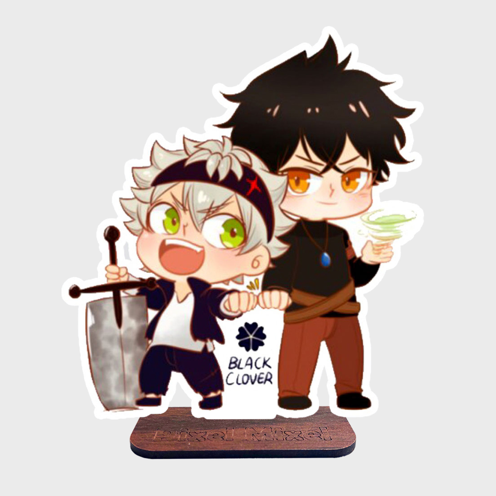 استند رومیزی پیکسل میکسل مدل انیمه شبدر سیاه آستا و یونو