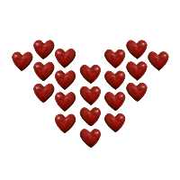 مجسمه سفالی مدل قلب کد 2 بسته 20 عددی