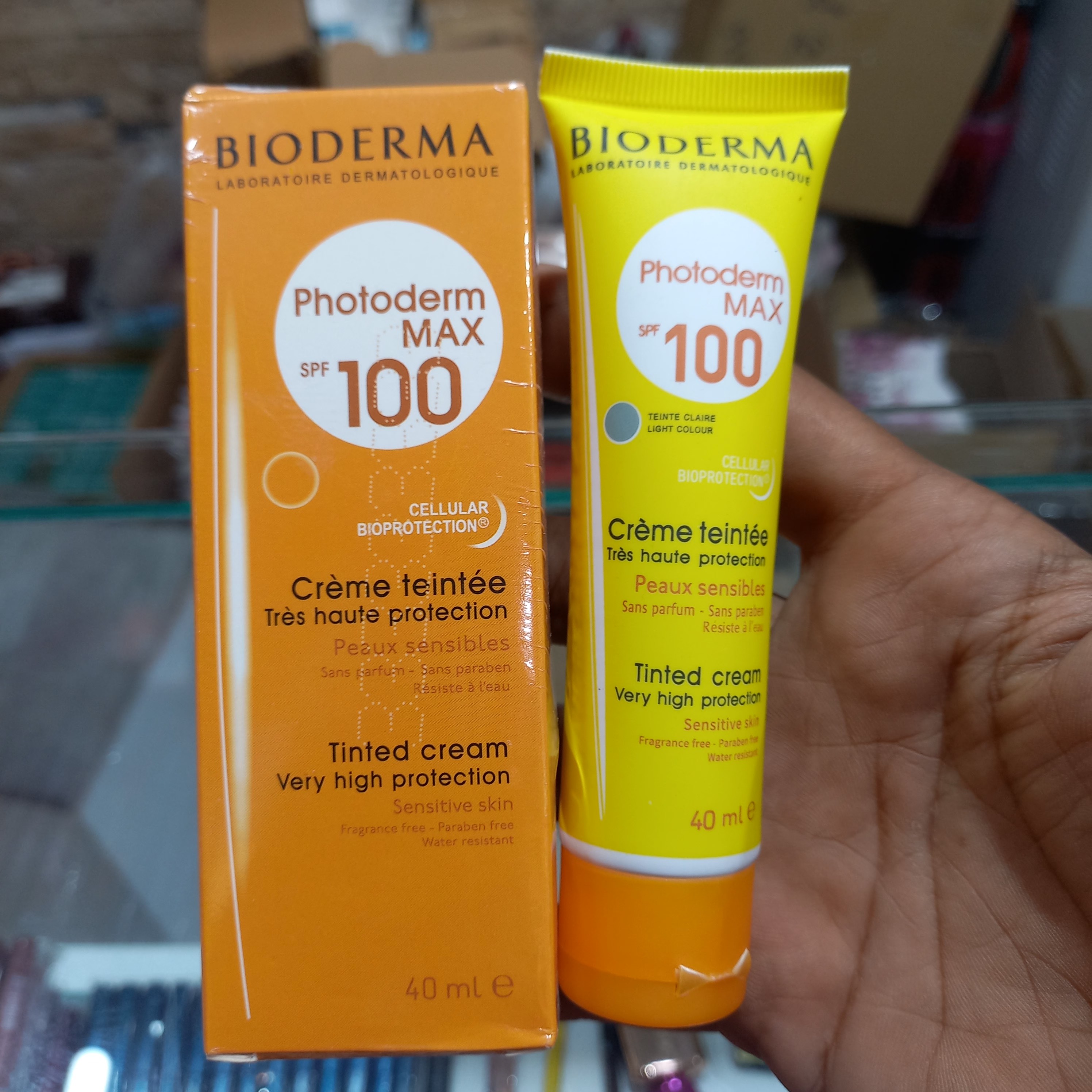 ضد آفتاب رنگی بیودرما هم کرم پودر هم ضد آفتاب 100  درصد