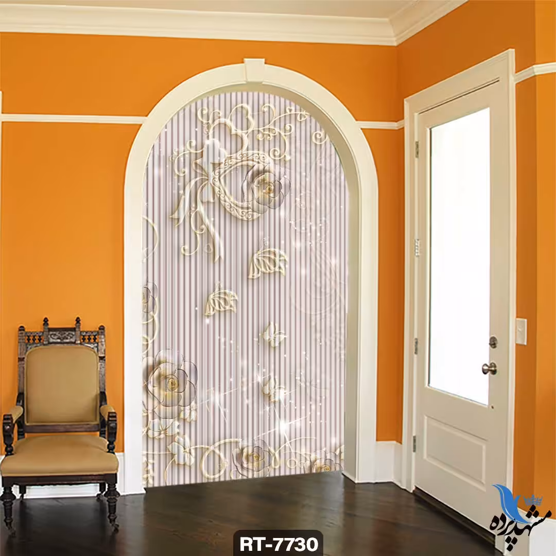 پرده شرشره تصویری طرح گل RT7730