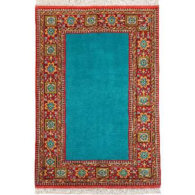 فرش دستبافت یک و نیم متری طرح زمینه ساده کد AA483