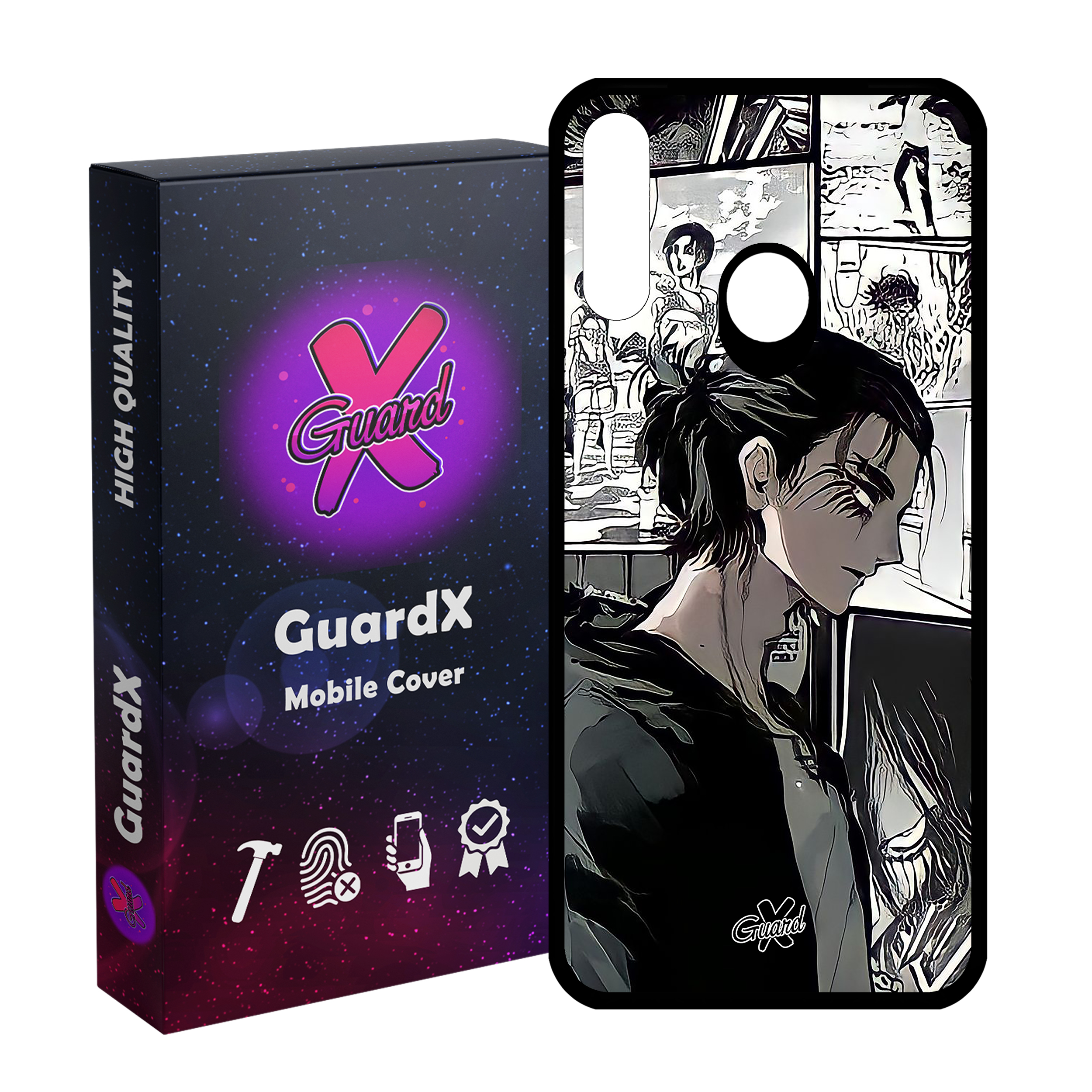 کاور گارد ایکس طرح Eren Yeager Anime مدل Glass10442 مناسب برای گوشی موبایل سامسونگ Galaxy A20s